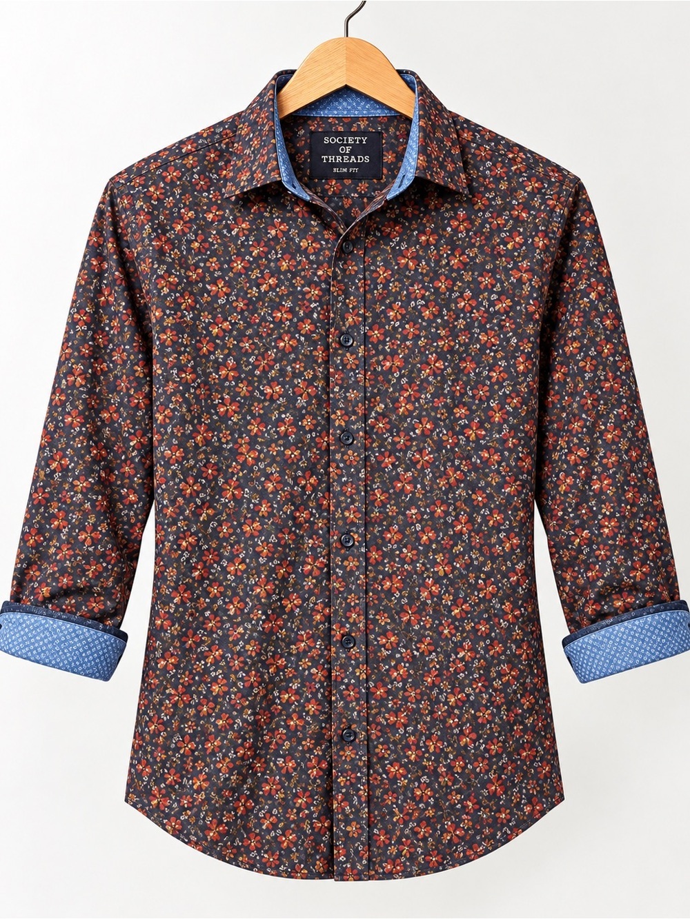 Society of Threads Flower Print Woven Size Medium NWT in Plastic